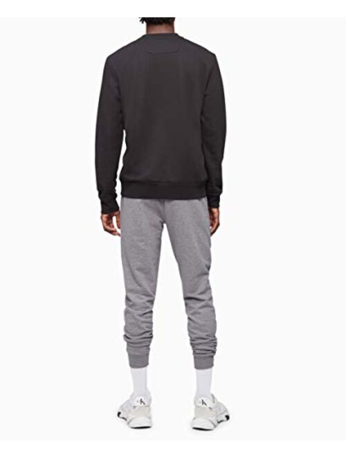 Calvin Klein Men's Long Sleeve Logo French Terry Crewneck