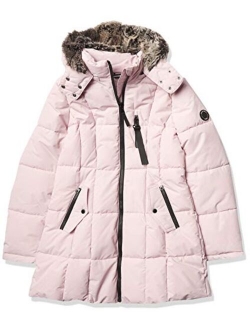 Women's Heavyweight Puffer Jacket with Faux Fur Lined Hood