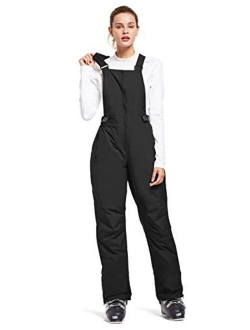 Women's Insulated Waterproof Ski Bib Overalls Snow Windproof Snowboarding Pants