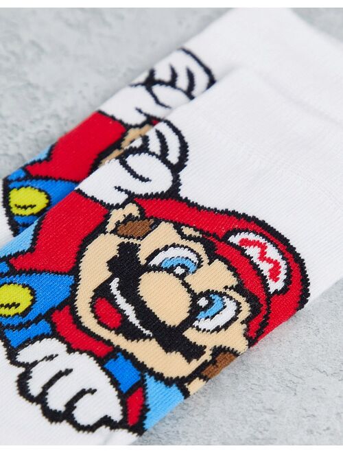 Asos Design Super Mario Crew Socks in White