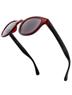 VITENZI Sunglasses with Readers for Men Women Round Reading Sun Glasses with Built In Full Readers - Lucca