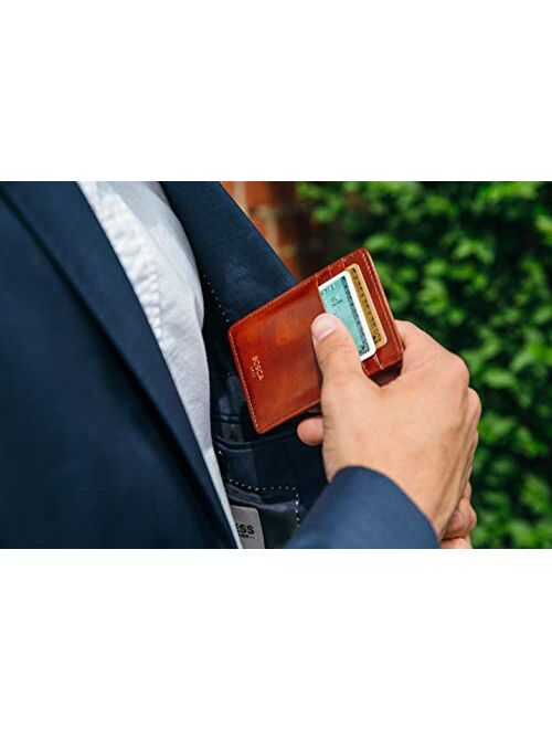 Bosca Men's Front Pocket Wallet in Old Leather - RFID