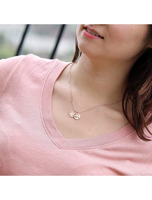 MignonandMignon Best Friend Gifts Graduation Gift Personalized gift For Women Long Distance Friendship Jewelry State Necklace Charm Necklaces Custom Necklace Name Necklac