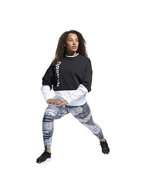 Core 10 Women's Oversized Color Block Crewneck Sweatshirt