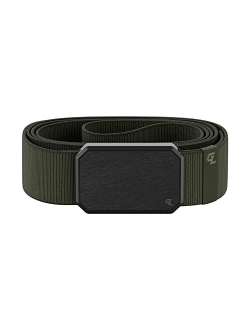 Groove Life Groove Belt by Groove Life - Men's Stretch Nylon Belt with Magnetic Aluminum Buckle, Lifetime Coverage