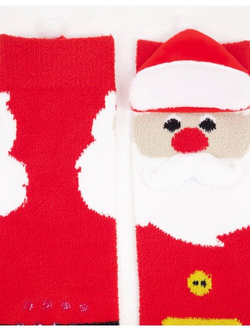 Asos Design Slipper crew sock with 3D Santa design