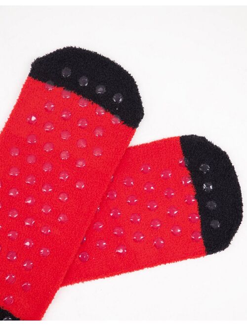 Asos Design Slipper crew sock with 3D Santa design