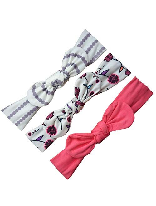 D Darlyng & Co. Darlyng & Co Soft Cotton Knotted Headbands for Newborn | 3 Pcs