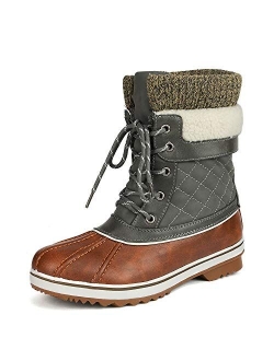 Women's Mid Calf Waterproof Winter Snow Boots