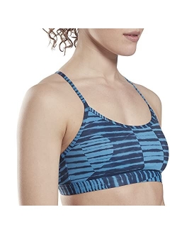 Women's Strappy Printed Light Support Sports Bra