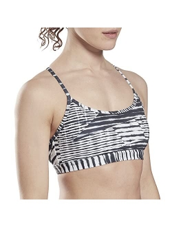 Women's Strappy Printed Light Support Sports Bra