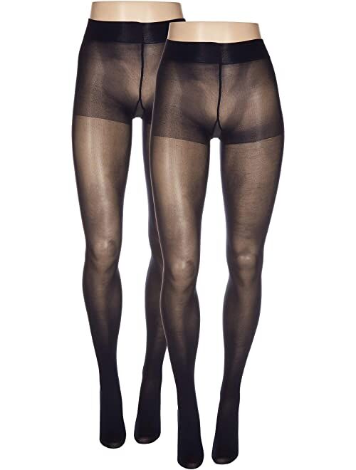 Hue Opaque Tights with Control Top 2-Pair Pack