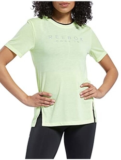 Women's Casual Mesh Back Short-Sleeve Tee