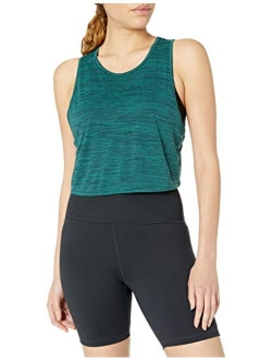 Women's (XS-3X) Jacquard Mesh Workout Cropped Tank