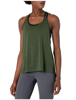 Women's (XS-3X) Jacquard Mesh Spaghetti Strap Low Coverage Racerback Workout Tank