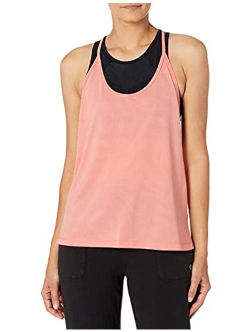 Core 10 Women's (XS-3X) Jacquard Mesh Spaghetti Strap Low Coverage Racerback Workout Tank