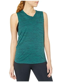 Women's Standard Jacquard Mesh Muscle Sleeveless Tank