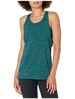 Women's Jacquard Mesh Open Back Tie Tank