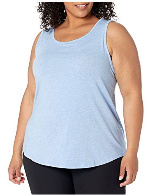 Core 10 Amazon Brand -   Women's (XS-3X) Soft Pima Cotton Stretch Open Back Yoga Sleeveless Tank