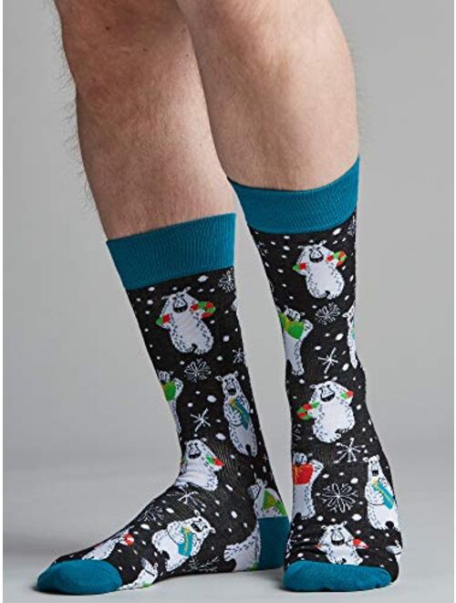 Bolter Bolter 6 Pack Men's Christmas Socks Crew Height Dress Socks