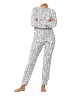 Penguin Puzzle Crewneck Top & Jogger Pants Pajama Set