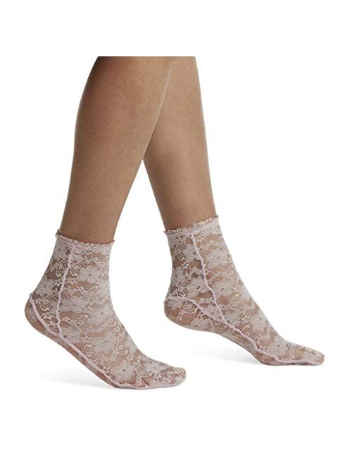 HUE womens Fashion Shortie Anklet Socks, Assorted