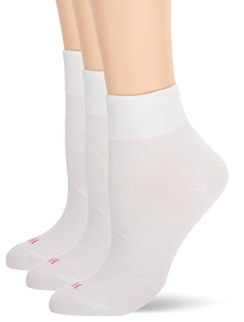 HUE womens Cotton Body Crew Socks, 3 Pair Pack