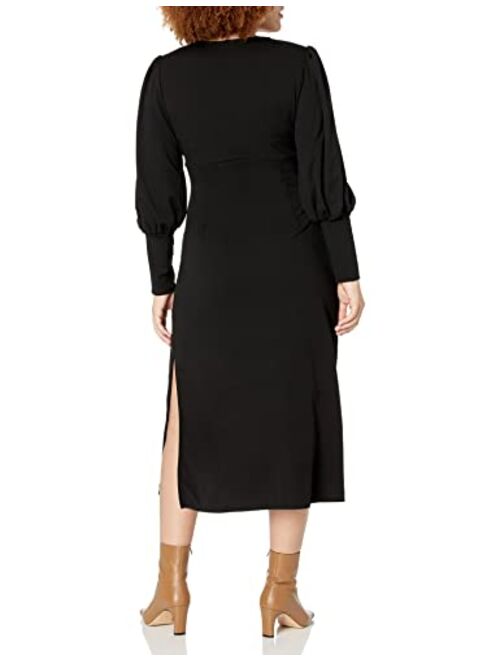 Wild Meadow Women's Balloon Sleeve Keyhole Midi Dress