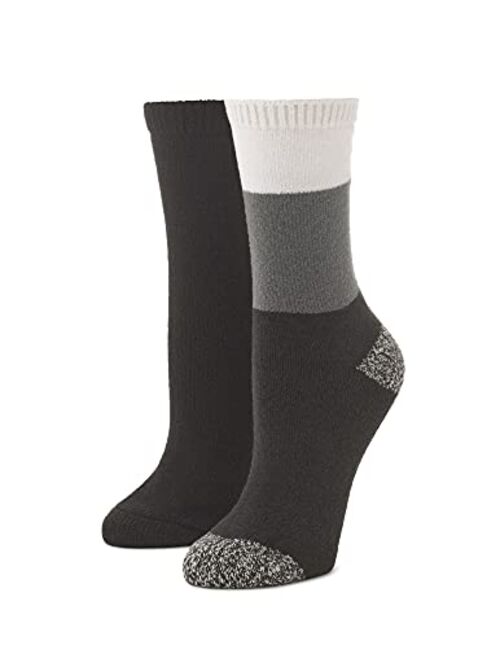 HUE womens Crew Boot Sock 2 Pair Pack