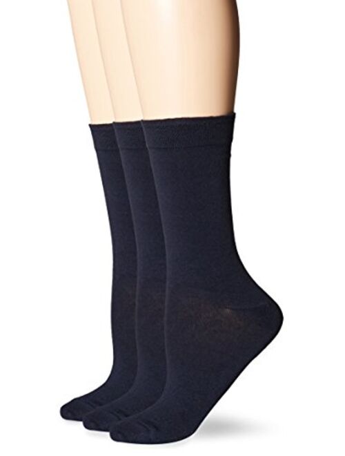 Hue Women's Solid Femme Top Sock 3 Pack