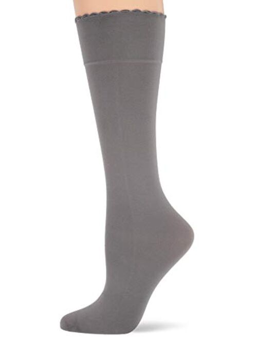 HUE Women's Graduated Compression Opaque Knee Hi Sock