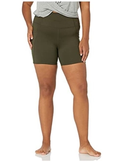 Amazon Brand - Core 10 Women's (XS-3X) All Day Comfort High Waist Yoga Short with Side Pockets - 5