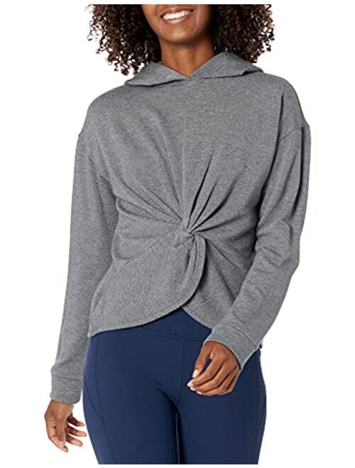 Core 10 Women's (XS-3X) Cloud Soft Yoga Fleece Twist Front Hoodie Sweatshirt