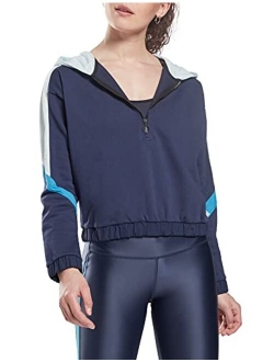 by Reebok Women's Oversized French Terry Quarter-Zip Hoodie