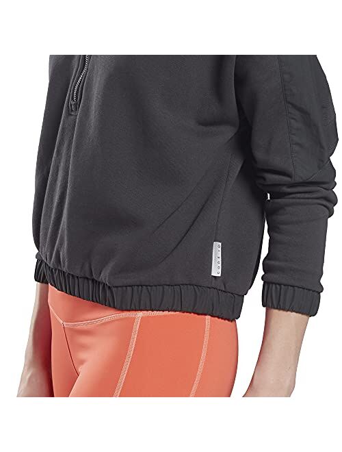 Core 10 by Reebok Women's Oversized French Terry Quarter-Zip Hoodie