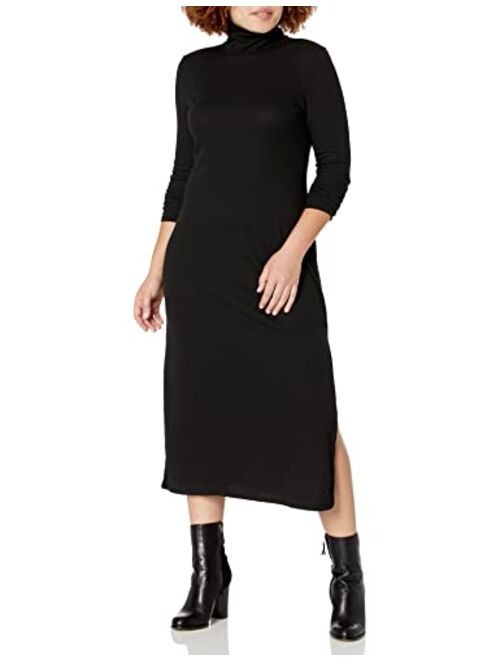 Wild Meadow Women's Long Sleeve Turtleneck Ribbed Maxi Dress