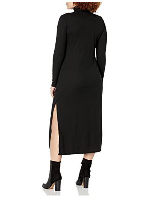 Wild Meadow Women's Long Sleeve Turtleneck Ribbed Maxi Dress