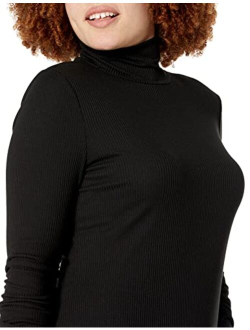 Wild Meadow Women's Long Sleeve Turtleneck Ribbed Maxi Dress