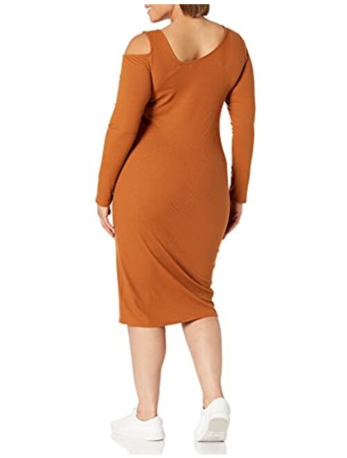 Wild Meadow Women's Long Sleeve Cutout Ribbed Midi Dress