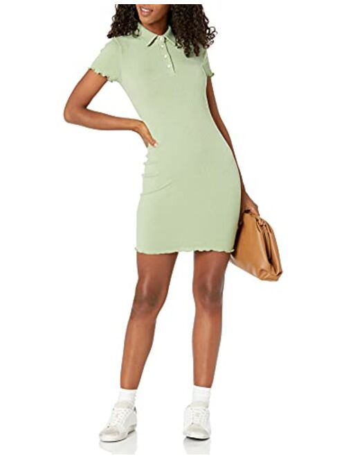 Wild Meadow Women's Short Sleeve Ribbed Knit Polo Dress