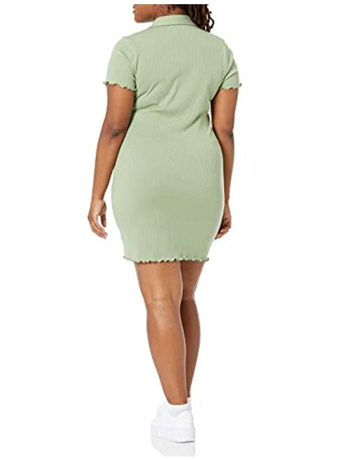 Wild Meadow Women's Short Sleeve Ribbed Knit Polo Dress