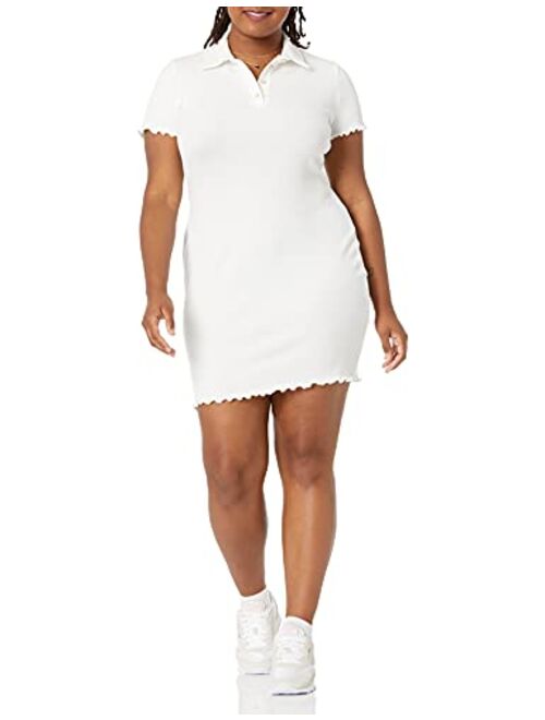 Wild Meadow Women's Short Sleeve Ribbed Knit Polo Dress