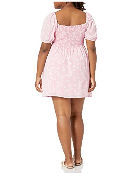 Wild Meadow Women's Puff Short Sleeve Square Neck Mini Dress