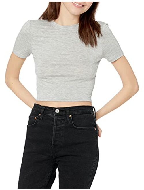 Amazon Brand - Wild Meadow Women's Short Sleeve Crewneck Knit Crop Tee