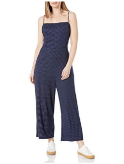 Wild Meadow Women's Sleeveless Low Tie Back Detail Wide Leg Knit Jumpsuit