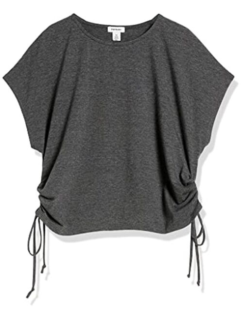 Wild Meadow Women's Ruched-Side Drawstring Short Sleeve Tee