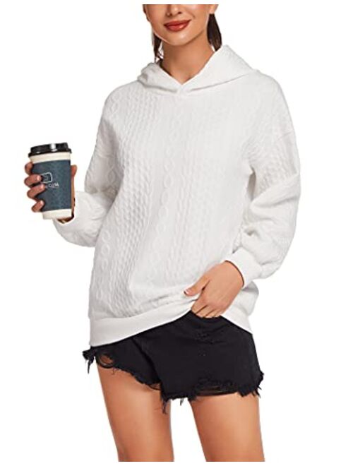 Beyove Women's Casual Hoodies Sweatshirts Fashion Long Sleeve Pullovers Trendy Plain Ladies Shirts Tops