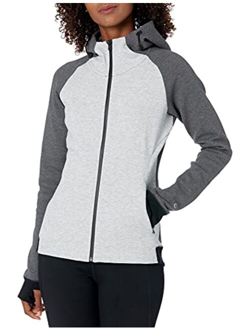 Core 10 Women's Motion Tech Fleece Fitted Full-Zip Hoodie Jacket (Xs-XL, Plus Size 1x-3x)