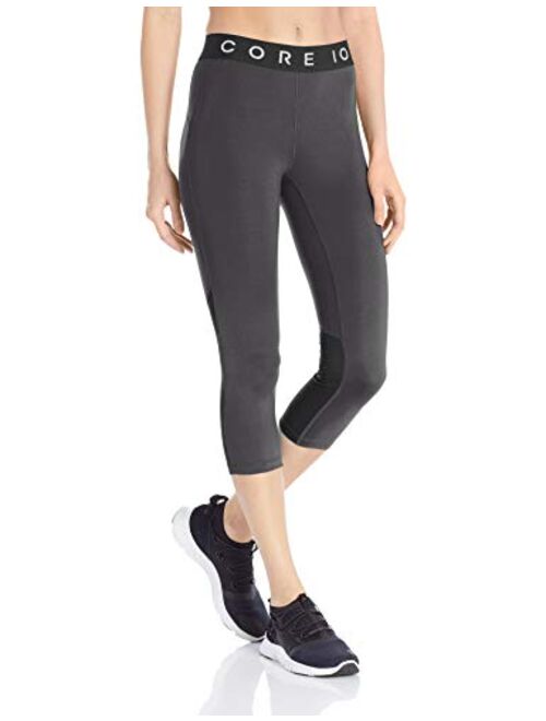 Amazon Brand - Core 10 Women's (XS-3X) Lightweight Compression Mid Rise Training Capri Legging - 21"