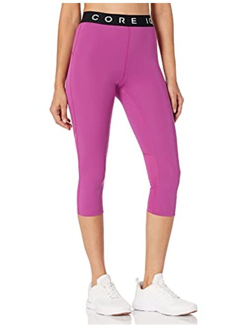 Amazon Brand - Core 10 Women's (XS-3X) Lightweight Compression Mid Rise Training Capri Legging - 21"